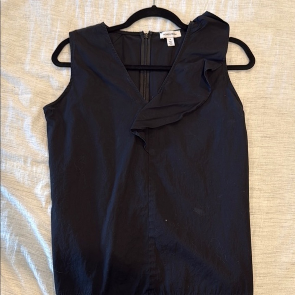 Banana Republic Black Ruffle Blouse